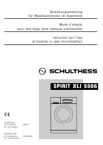 Bedienungsanleitung Schulthess Spirit TopLine XLI 5506 Waschmaschine