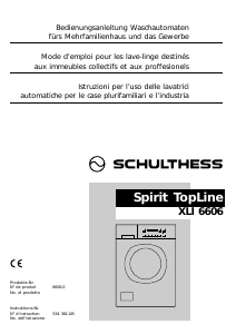 Bedienungsanleitung Schulthess Spirit TopLine XLI 6606 Waschmaschine
