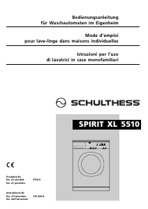 Bedienungsanleitung Schulthess Spirit XL 5510 Waschmaschine