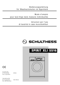 Bedienungsanleitung Schulthess Spirit XLI 5516 Waschmaschine