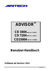 Bedienungsanleitung Aritech CD 7204 Alarmsystem