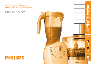 Bruksanvisning Philips HR7739 Matberedare