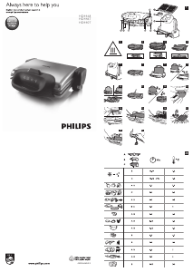 Manual Philips HD4468 Contact Grill