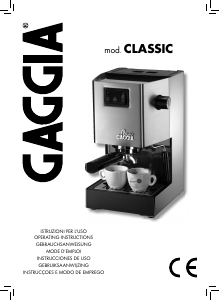 Manuale Gaggia RI9303 Classic Macchina per espresso