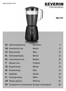 Mode d’emploi Severin SM 3707 Blender