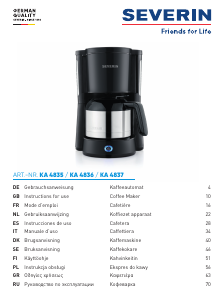 Manual de uso Severin KA 4837 Máquina de café