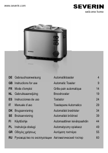 Manual Severin AT 2514 Toaster