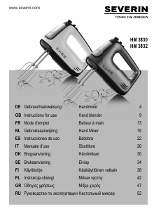 Käyttöohje Severin HM 3832 Käsivatkain