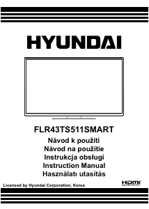Návod Hyundai FLR43TS511SMART LED televízor