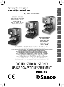 Manuale Philips Saeco HD8423 Macchina per espresso