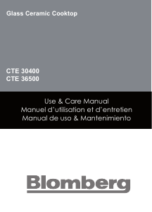 Manual de uso Blomberg CTE30400 Placa