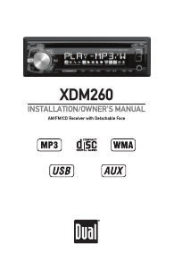 Manual Dual XDM260 Car Radio