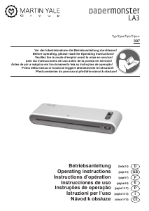 Manual de uso Papermonster LA3 Plastificadora