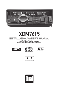 Manual Dual XDM7615 Car Radio
