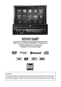 Manual Dual XDVD136BT Car Radio
