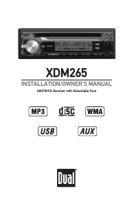 Manual Dual XDM265 Car Radio