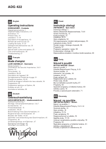 Instrukcja Whirlpool ADG 422 IX Zmywarka