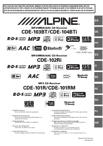 Handleiding Alpine CDE-103BT Autoradio