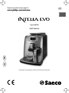 Manual Saeco HD8753 Intelia Evo Espresso Machine