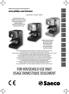 Bruksanvisning Saeco HD8427 Espressomaskin