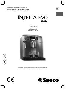 Manual Saeco HD8770 Intelia Evo Espresso Machine