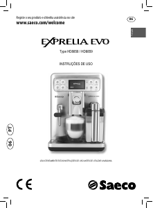 Manual Saeco HD8859 Exprelia Evo Máquina de café expresso