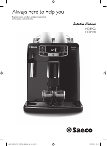 Handleiding Saeco HD8902 Intelia Deluxe Espresso-apparaat