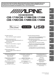 Handleiding Alpine CDE-170R Autoradio