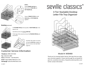 Manual Seville Classics WEB480 Desk Organiser