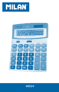 Manual Milan 40924BL Calculator