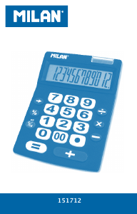 Manual Milan 151712BL Calculator