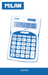 Instrukcja Milan 152012BL Kalkulator