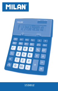 Руководство Milan 153012BL Калькулятор