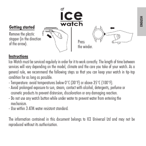 Handleiding Ice Watch CITY sunset Horloge