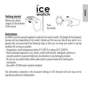 Bruksanvisning Ice Watch ICE steel Armbandsur