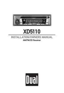 Manual Dual XD5110 Car Radio