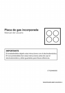 Manual de uso Blomberg CTG24400SS Placa