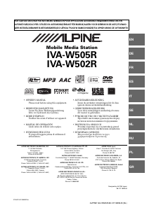 Handleiding Alpine IVA-W505R Autoradio