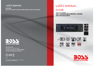 Manual Boss 625UAB Car Radio