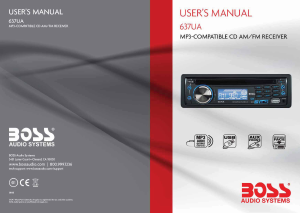 Manual Boss 637UA Car Radio