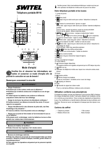 Mode d’emploi Switel M110 Téléphone portable