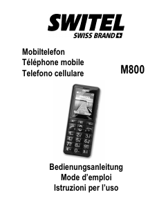 Manuale Switel M800 Telefono cellulare