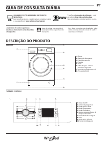 Manual Whirlpool FWDG86148W EU Máquina de lavar e secar roupa