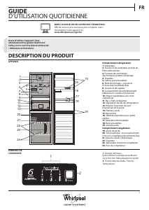 Mode d’emploi Whirlpool BSNF 9152 OX Réfrigérateur combiné