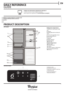 Manual Whirlpool BLF 8121 OX Fridge-Freezer