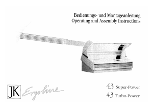 Manual JK Ergoline 43 Sunbed