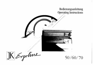 Manual JK Ergoline 50 Sunbed