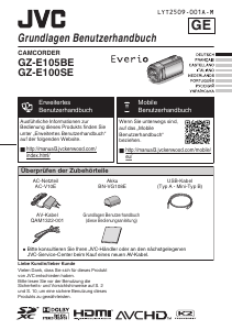 Посібник JVC GZ-E105BE Everio Камкодер