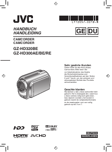 Handleiding JVC GZ-HD300BE Camcorder