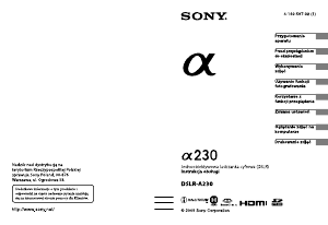 Instrukcja Sony Alpha DSLR-A230H Aparat cyfrowy